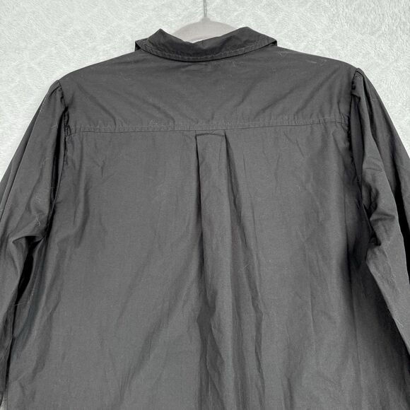 Quince 100% Organic Cotton Poplin Drop Waist Shirt Dress M Black Capsule Minimal - Picture 7 of 15
